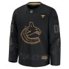 Maillot de Hockey Vancouver Canucks Personnaliser Fanatics Military Appreciation Practice 2024-25 Noir - Homme